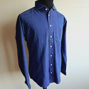NEW Eton Jean Blue Slim Button-Down Shirt Size 42